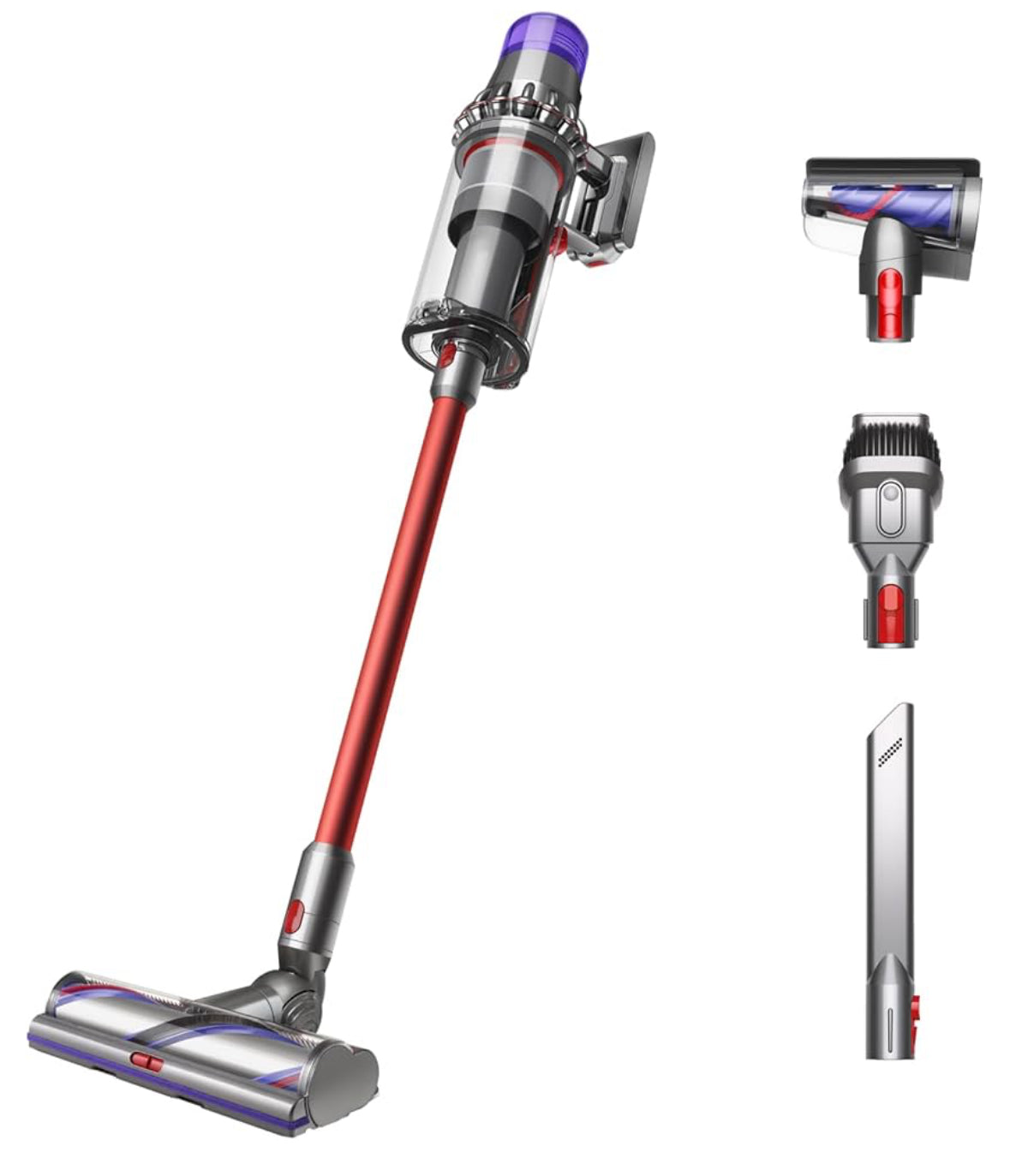 Dyson Outsize Cordless Vacuum Cleaner, Nickel/Red, Extra Large