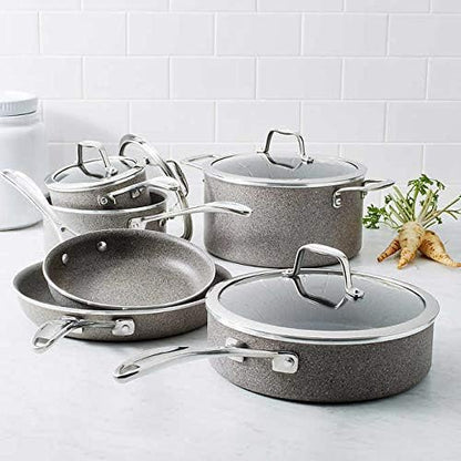 Henckels Capri Series 10 Piece Non-Stick Cookware Set Made with Granitium Non-Stick Coating