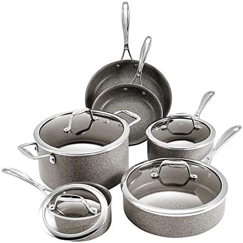 Henckels Capri Series 10 Piece Non-Stick Cookware Set Made with Granitium Non-Stick Coating