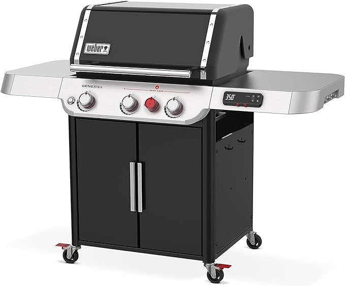 Weber Genesis Smart EX-325s 3-Burner Natural Gas Grill in Black with Connect Smart Grilling Technology