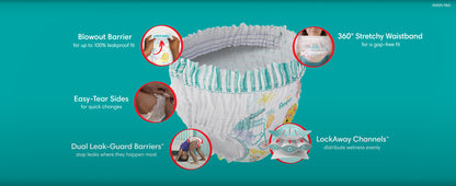 Pampers Cruisers 360 Diapers - Size 4, 64 Count, Pull-On Disposable Baby Diapers, Gap-Free Fit