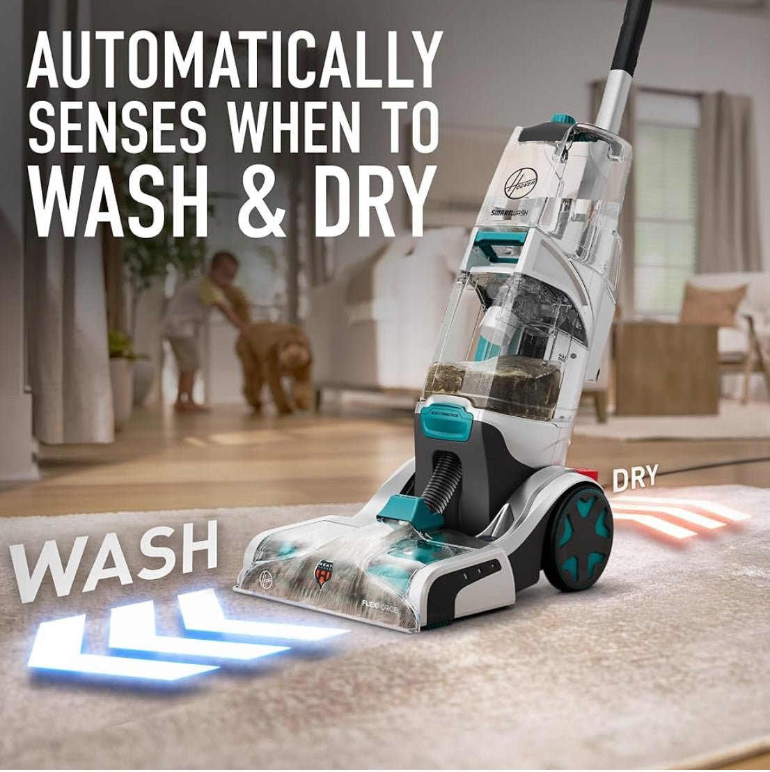 Hoover SmartWash+ Automatic Carpet Cleaner Machine, for Carpet and Upholstery, Deep Cleaning Carpet Shampooer, Carpet Deodorizer and Pet Stain Remover