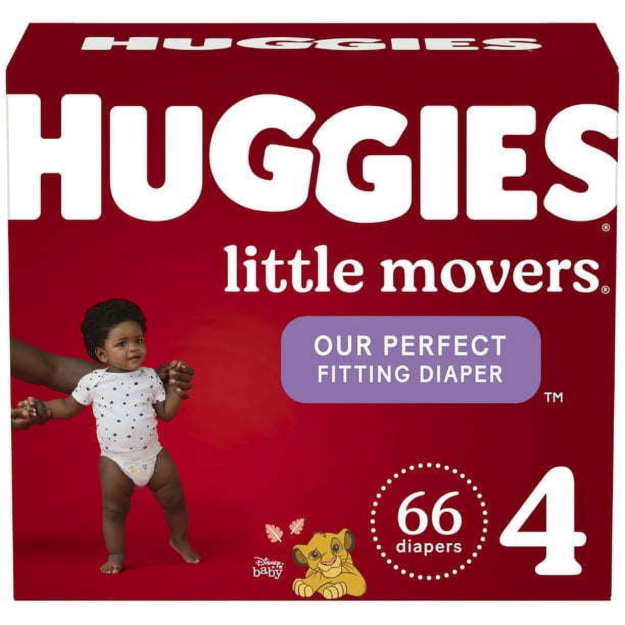 Huggies Little Movers Baby Diapers Size 4; Count 66