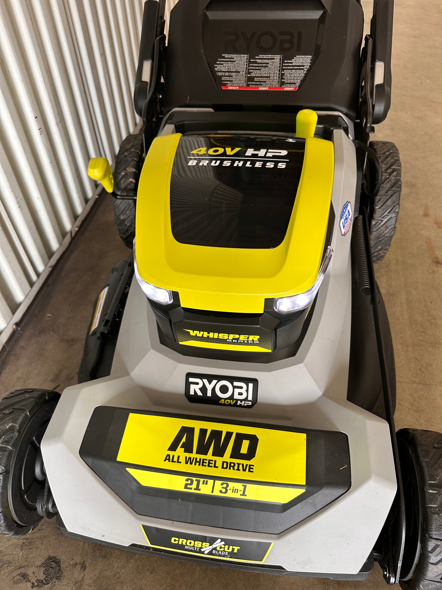 RYOBI All Wheel Drive Lawn Mower 21" 40V HP Brushless w/ (2) Batteries + Charger