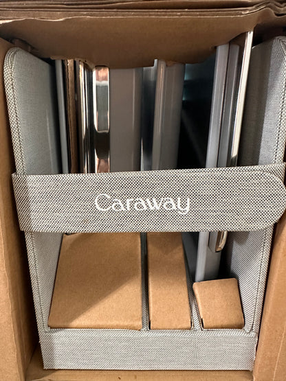 Caraway Nonstick Ceramic Bakeware Set (11 Pieces) - Baking Sheets, Assorted Baking Pans, Cooling Rack, & Storage - Aluminized Steel Body - Non Toxic, PTFE & PFOA Free - Gray