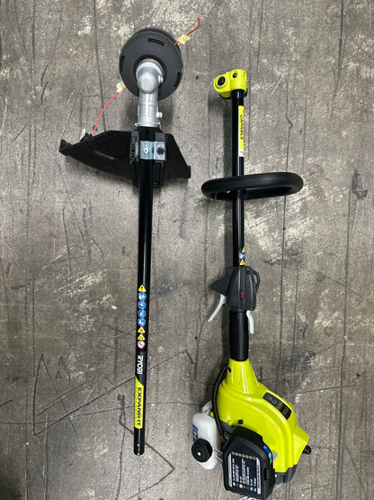 RYOBI 25 cc 2-Stroke Attachment Capable Full Crank Straight Gas Shaft String Trimmer