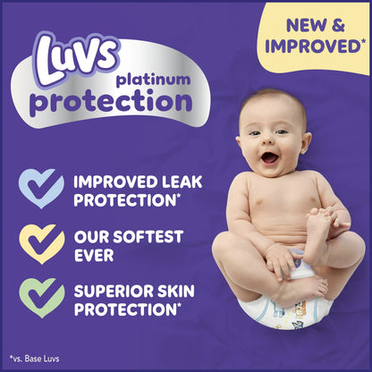 Luvs Platinum Protection Baby Diapers, Size 1, 116 Count