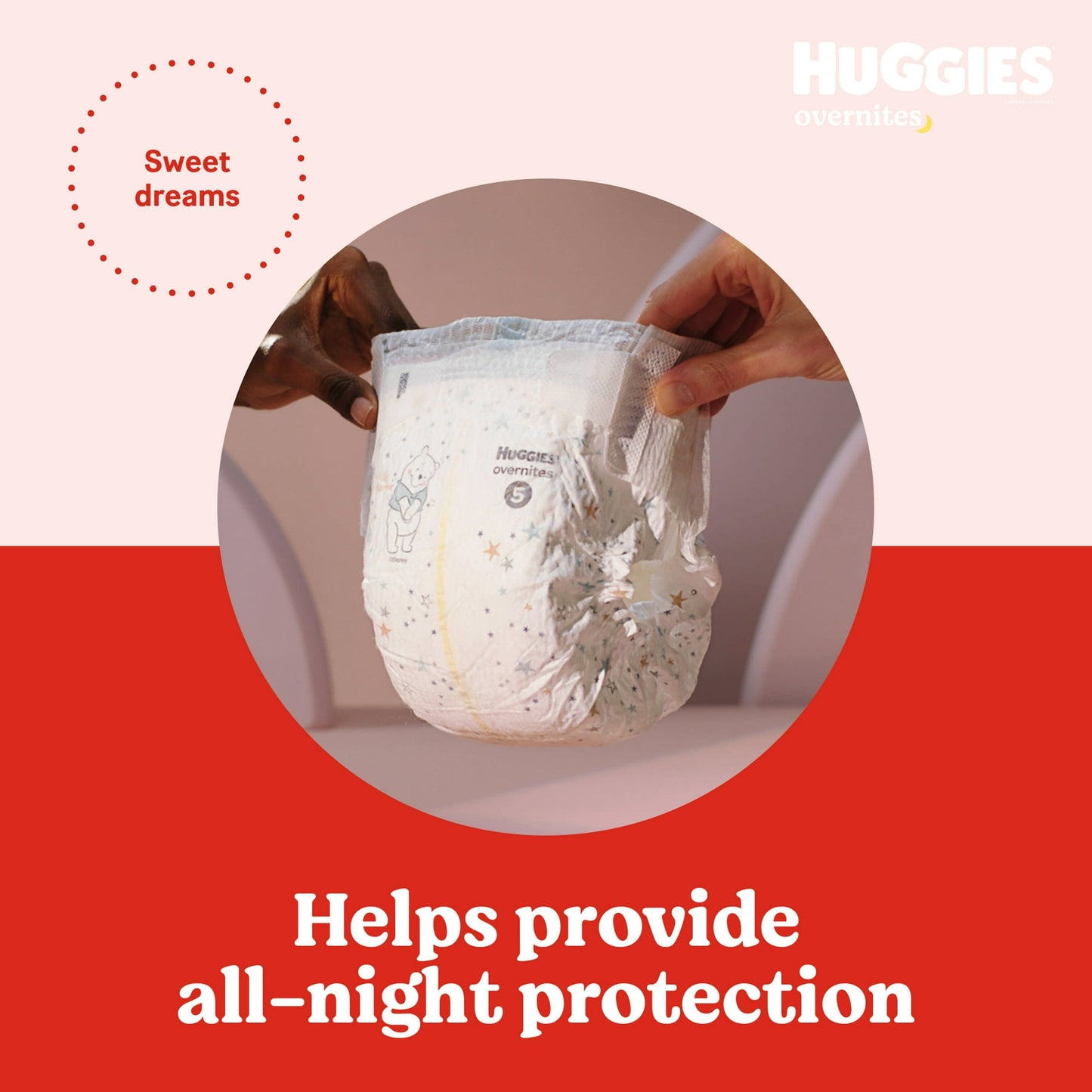 Huggies Overnites Nighttime Baby Diapers, Size 5, 50 Ct