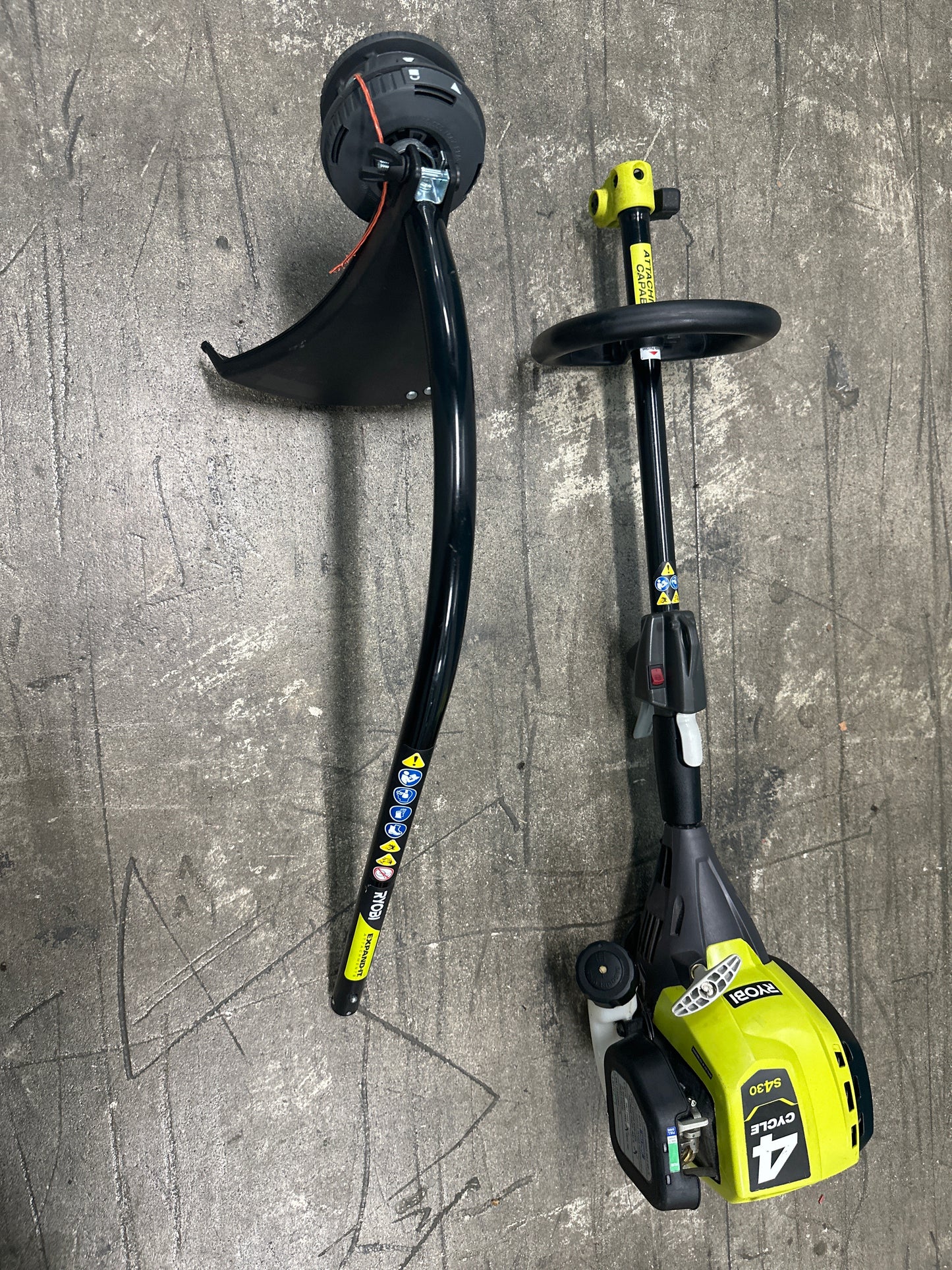 Ryobi 4 Stroke 30cc Attachment Capable Straight Shaft Gas String Trimmer