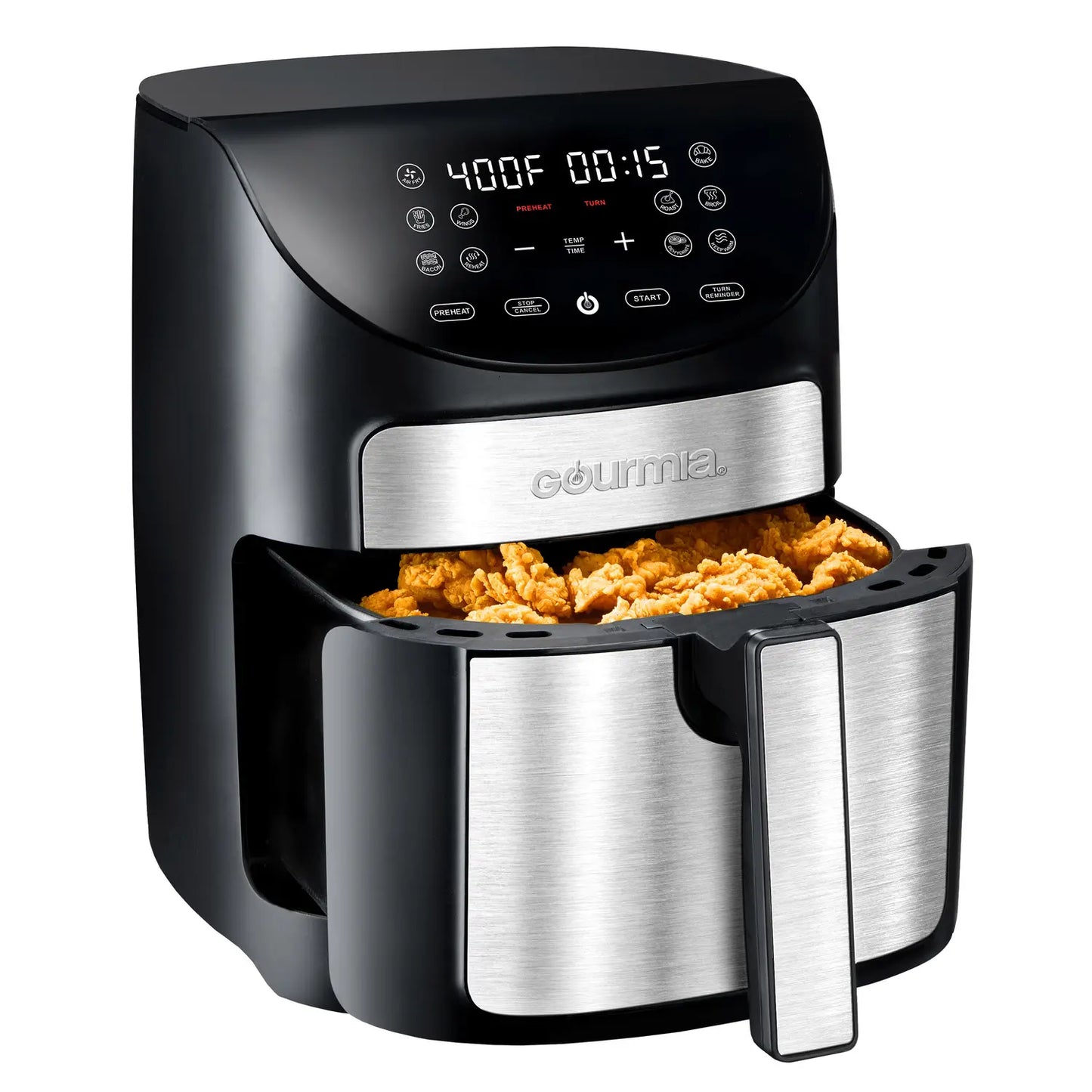 Gourmia 7-Quart Digital Air Fryer, Countertop, Black & Stainless