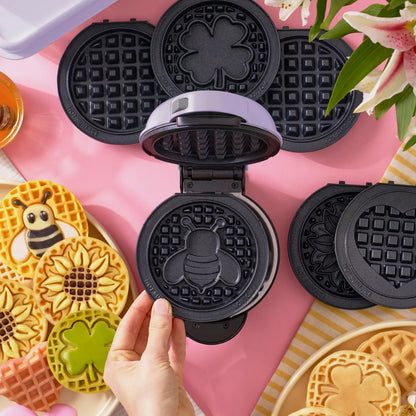 Dash Multi-Plate Mini Waffle Maker with Removable Plates Includes Plate Storage